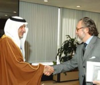 HRH Prince Khalid Al-Faisal receives the Ambassador of the King of the Belgians